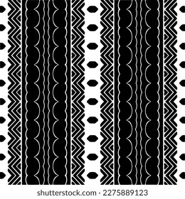 Vector monochrome pattern, Abstract texture for fabric print, card, table cloth, furniture, banner, cover, invitation, decoration, wrapping.seamless repeating pattern.Black and white color.