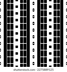 Vector monochrome pattern, Abstract texture for fabric print, card, table cloth, furniture, banner, cover, invitation, decoration, wrapping.seamless repeating pattern.Black and white color.