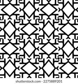 Vector monochrome pattern, Abstract texture for fabric print, card, table cloth, furniture, banner, cover, invitation, decoration, wrapping.seamless repeating pattern.Black and white color.
