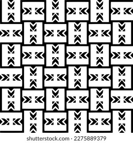 Vector monochrome pattern, Abstract texture for fabric print, card, table cloth, furniture, banner, cover, invitation, decoration, wrapping.seamless repeating pattern.Black and white color.