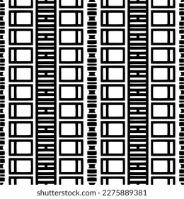 Vector monochrome pattern, Abstract texture for fabric print, card, table cloth, furniture, banner, cover, invitation, decoration, wrapping.seamless repeating pattern.Black and white color.