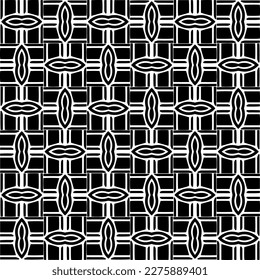 Vector monochrome pattern, Abstract texture for fabric print, card, table cloth, furniture, banner, cover, invitation, decoration, wrapping.seamless repeating pattern.Black and white color.