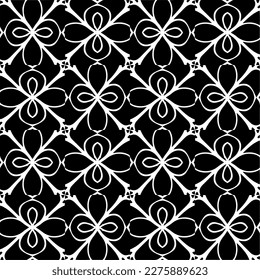 Vector monochrome pattern, Abstract texture for fabric print, card, table cloth, furniture, banner, cover, invitation, decoration, wrapping.seamless repeating pattern.Black and white color.
