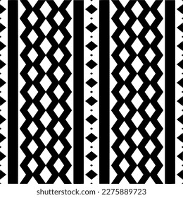 Vector monochrome pattern, Abstract texture for fabric print, card, table cloth, furniture, banner, cover, invitation, decoration, wrapping.seamless repeating pattern.Black and white color.