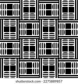 Vector monochrome pattern, Abstract texture for fabric print, card, table cloth, furniture, banner, cover, invitation, decoration, wrapping.seamless repeating pattern.Black and white color.