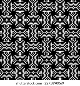 Vector monochrome pattern, Abstract texture for fabric print, card, table cloth, furniture, banner, cover, invitation, decoration, wrapping.seamless repeating pattern.Black and white color.