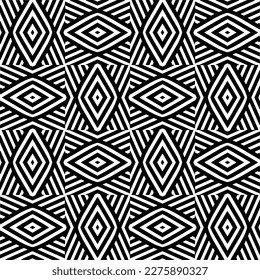Vector monochrome pattern, Abstract texture for fabric print, card, table cloth, furniture, banner, cover, invitation, decoration, wrapping.seamless repeating pattern.Black and white color.