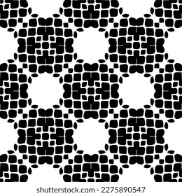 Vector monochrome pattern, Abstract texture for fabric print, card, table cloth, furniture, banner, cover, invitation, decoration, wrapping.seamless repeating pattern.Black and white color.