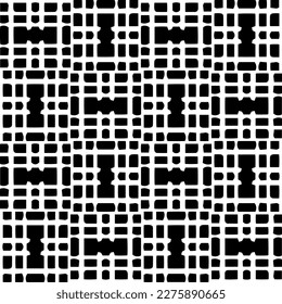 Vector monochrome pattern, Abstract texture for fabric print, card, table cloth, furniture, banner, cover, invitation, decoration, wrapping.seamless repeating pattern.Black and white color.