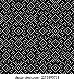 Vector monochrome pattern, Abstract texture for fabric print, card, table cloth, furniture, banner, cover, invitation, decoration, wrapping.seamless repeating pattern.Black and white color.