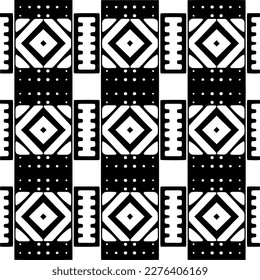 Vector monochrome pattern, Abstract texture for fabric print, card, table cloth, furniture, banner, cover, invitation, decoration, wrapping.seamless repeating pattern.Black and white color.