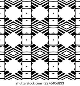 Vector monochrome pattern, Abstract texture for fabric print, card, table cloth, furniture, banner, cover, invitation, decoration, wrapping.seamless repeating pattern.Black and white color.