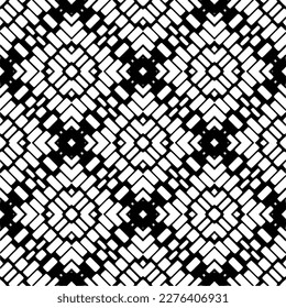 Vector monochrome pattern, Abstract texture for fabric print, card, table cloth, furniture, banner, cover, invitation, decoration, wrapping.seamless repeating pattern.Black and white color.