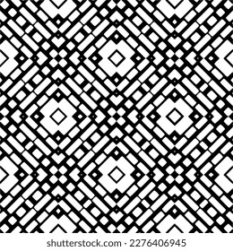 Vector monochrome pattern, Abstract texture for fabric print, card, table cloth, furniture, banner, cover, invitation, decoration, wrapping.seamless repeating pattern.Black and white color.