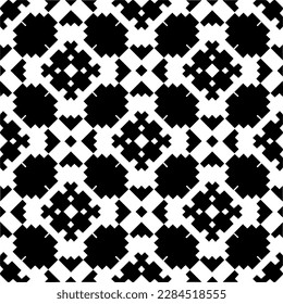 Vector monochrome pattern, Abstract texture for fabric print, card, table cloth, furniture, banner, cover, invitation, decoration, wrapping.seamless repeating pattern.Black and 
white color.
