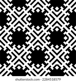 Vector monochrome pattern, Abstract texture for fabric print, card, table cloth, furniture, banner, cover, invitation, decoration, wrapping.seamless repeating pattern.Black and 
white color.