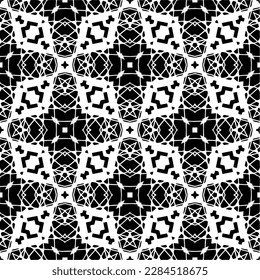 Vector monochrome pattern, Abstract texture for fabric print, card, table cloth, furniture, banner, cover, invitation, decoration, wrapping.seamless repeating pattern.Black and 
white color.