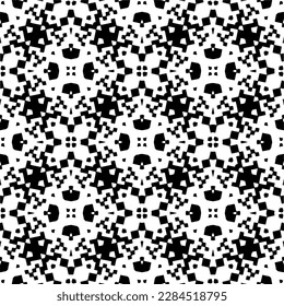 Vector monochrome pattern, Abstract texture for fabric print, card, table cloth, furniture, banner, cover, invitation, decoration, wrapping.seamless repeating pattern.Black and 
white color.