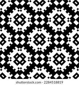Vector monochrome pattern, Abstract texture for fabric print, card, table cloth, furniture, banner, cover, invitation, decoration, wrapping.seamless repeating pattern.Black and 
white color.