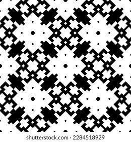 Vector monochrome pattern, Abstract texture for fabric print, card, table cloth, furniture, banner, cover, invitation, decoration, wrapping.seamless repeating pattern.Black and 
white color.