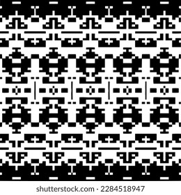 Vector monochrome pattern, Abstract texture for fabric print, card, table cloth, furniture, banner, cover, invitation, decoration, wrapping.seamless repeating pattern.Black and 
white color.