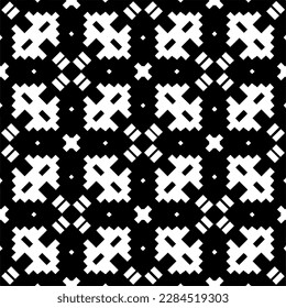 Vector monochrome pattern, Abstract texture for fabric print, card, table cloth, furniture, banner, cover, invitation, decoration, wrapping.seamless repeating pattern.Black and 
white color.