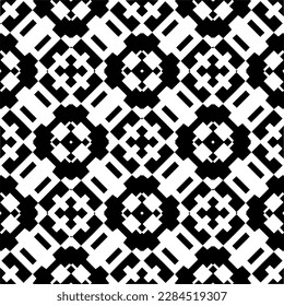 Vector monochrome pattern, Abstract texture for fabric print, card, table cloth, furniture, banner, cover, invitation, decoration, wrapping.seamless repeating pattern.Black and 
white color.