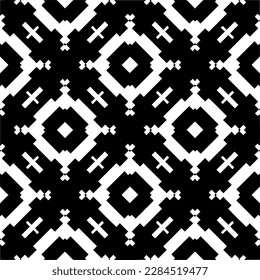 Vector monochrome pattern, Abstract texture for fabric print, card, table cloth, furniture, banner, cover, invitation, decoration, wrapping.seamless repeating pattern.Black and 
white color.