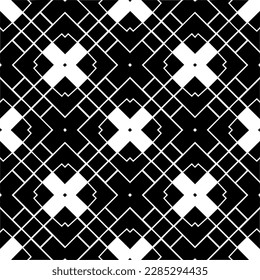 Vector monochrome pattern, Abstract texture for fabric print, card, table cloth, furniture, banner, cover, invitation, decoration, wrapping.seamless repeating pattern.Black and 
white color.