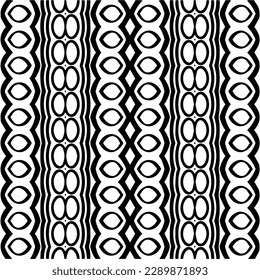 Vector monochrome pattern, Abstract texture for fabric print, card, table cloth, furniture, banner, cover, invitation, decoration, wrapping.seamless repeating pattern.Black and white color.