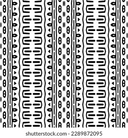 Vector monochrome pattern, Abstract texture for fabric print, card, table cloth, furniture, banner, cover, invitation, decoration, wrapping.seamless repeating pattern.Black and white color.