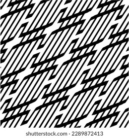 Vector monochrome pattern, Abstract texture for fabric print, card, table cloth, furniture, banner, cover, invitation, decoration, wrapping.seamless repeating pattern.Black and white color.
