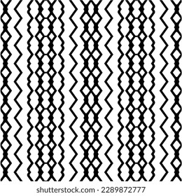 Vector monochrome pattern, Abstract texture for fabric print, card, table cloth, furniture, banner, cover, invitation, decoration, wrapping.seamless repeating pattern.Black and white color.