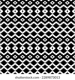 Vector monochrome pattern, Abstract texture for fabric print, card, table cloth, furniture, banner, cover, invitation, decoration, wrapping.seamless repeating pattern.Black and white color.