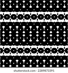 Vector monochrome pattern, Abstract texture for fabric print, card, table cloth, furniture, banner, cover, invitation, decoration, wrapping.seamless repeating pattern.Black and white color.