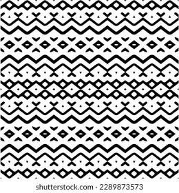 Vector monochrome pattern, Abstract texture for fabric print, card, table cloth, furniture, banner, cover, invitation, decoration, wrapping.seamless repeating pattern.Black and white color.