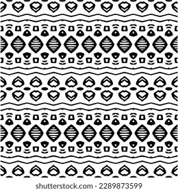 Vector monochrome pattern, Abstract texture for fabric print, card, table cloth, furniture, banner, cover, invitation, decoration, wrapping.seamless repeating pattern.Black and white color.