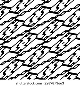 Vector monochrome pattern, Abstract texture for fabric print, card, table cloth, furniture, banner, cover, invitation, decoration, wrapping.seamless repeating pattern.Black and white color.