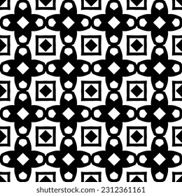 Vector monochrome pattern, Abstract texture for fabric print, card, table cloth, furniture, banner, cover, invitation, decoration, wrapping.seamless repeating pattern.Black and 
white color.