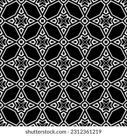 Vector monochrome pattern, Abstract texture for fabric print, card, table cloth, furniture, banner, cover, invitation, decoration, wrapping.seamless repeating pattern.Black and 
white color.