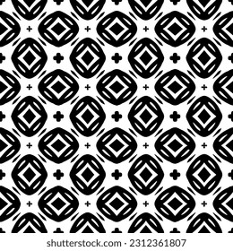 Vector monochrome pattern, Abstract texture for fabric print, card, table cloth, furniture, banner, cover, invitation, decoration, wrapping.seamless repeating pattern.Black and 
white color.