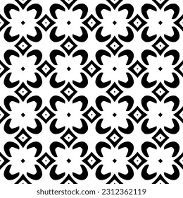 Vector monochrome pattern, Abstract texture for fabric print, card, table cloth, furniture, banner, cover, invitation, decoration, wrapping.seamless repeating pattern.Black and 
white color.