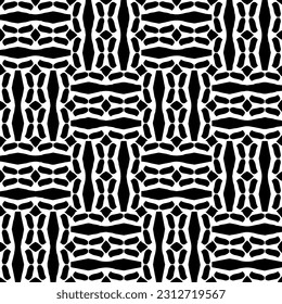 Vector monochrome pattern, Abstract texture for fabric print, card, table cloth, furniture, banner, cover, invitation, decoration, wrapping.seamless repeating pattern. Black and white color.