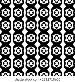 Vector monochrome pattern, Abstract texture for fabric print, card, table cloth, furniture, banner, cover, invitation, decoration, wrapping.seamless repeating pattern. Black and white color.