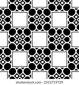 Vector monochrome pattern, Abstract texture for fabric print, card, table cloth, furniture, banner, cover, invitation, decoration, wrapping.seamless repeating pattern. Black and white color.