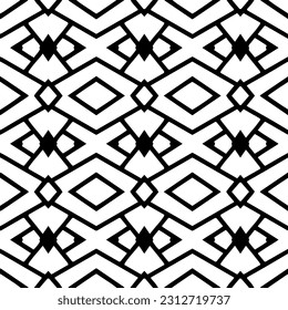 Vector monochrome pattern, Abstract texture for fabric print, card, table cloth, furniture, banner, cover, invitation, decoration, wrapping.seamless repeating pattern. Black and white color.