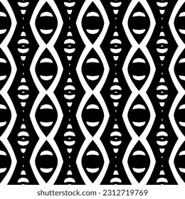 Vector monochrome pattern, Abstract texture for fabric print, card, table cloth, furniture, banner, cover, invitation, decoration, wrapping.seamless repeating pattern. Black and white color.