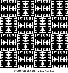 Vector monochrome pattern, Abstract texture for fabric print, card, table cloth, furniture, banner, cover, invitation, decoration, wrapping.seamless repeating pattern. Black and white color.