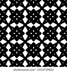 Vector monochrome pattern, Abstract texture for fabric print, card, table cloth, furniture, banner, cover, invitation, decoration, wrapping.seamless repeating pattern.Black and 
white color.
