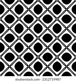 Vector monochrome pattern, Abstract texture for fabric print, card, table cloth, furniture, banner, cover, invitation, decoration, wrapping.seamless repeating pattern.Black and 
white color.